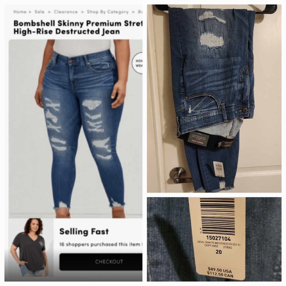 Distressed jeans